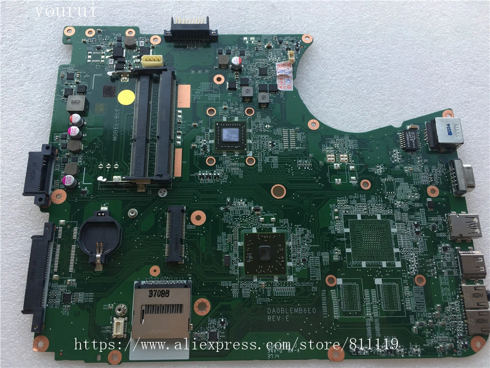 Материнская плата yourui для Toshiba satellite L750 L750D L755D DA0BLEMB6E0 DDR3 Протестирована ОК |
