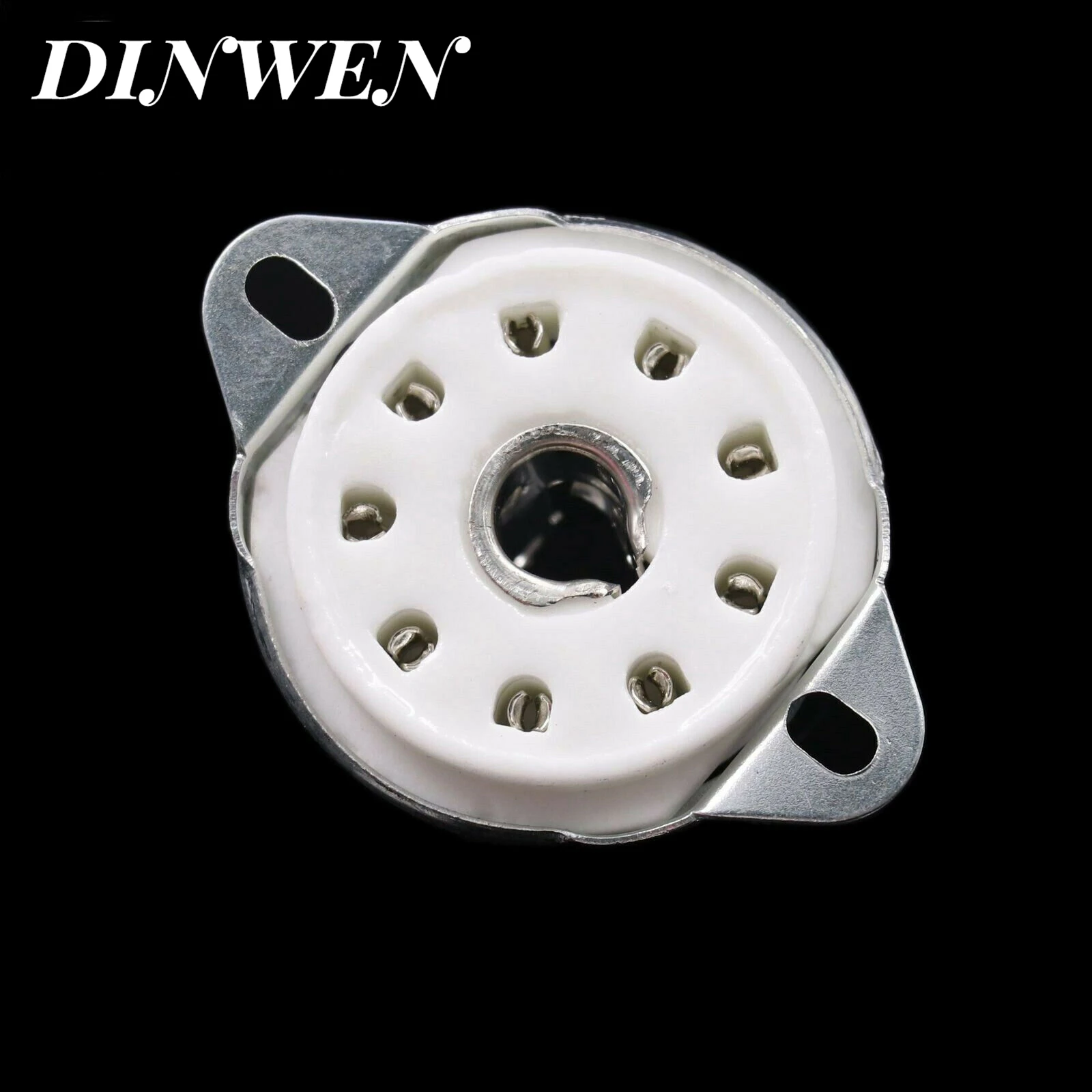 1PC 9PIN TUBE SOCKET B9G Ceramic Valve Base for EF50 EC52 TT12 EFF51 QE04 QE10 Vintage Audio Amplifier DIY Kits Chassis Mount