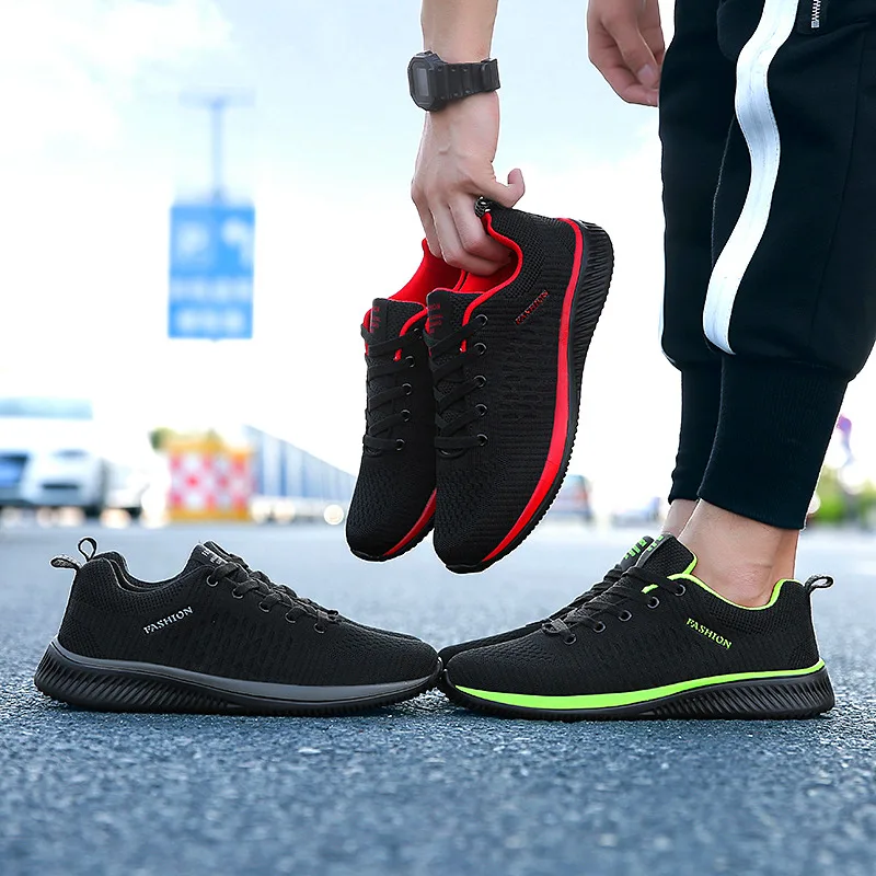 Men And Women Outdoor Big Size 46 Green Sneakers Running Shoes Men Breathable Light Walking Jogging Sneakers  zapatillas hombre