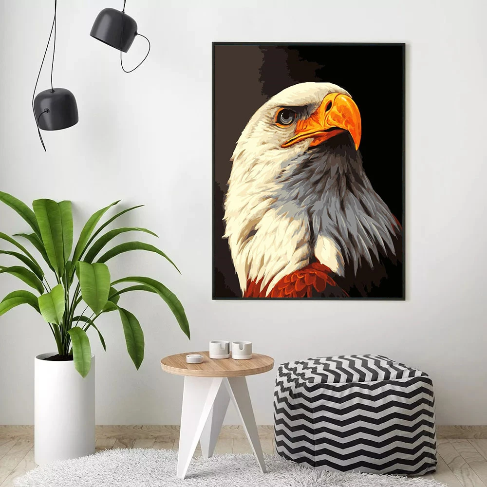 5D Coloring By Number Eagle Drawing Canvas Acrylic Gift Home Decor Painting Animal Handpainted Wall Art | Дом и сад