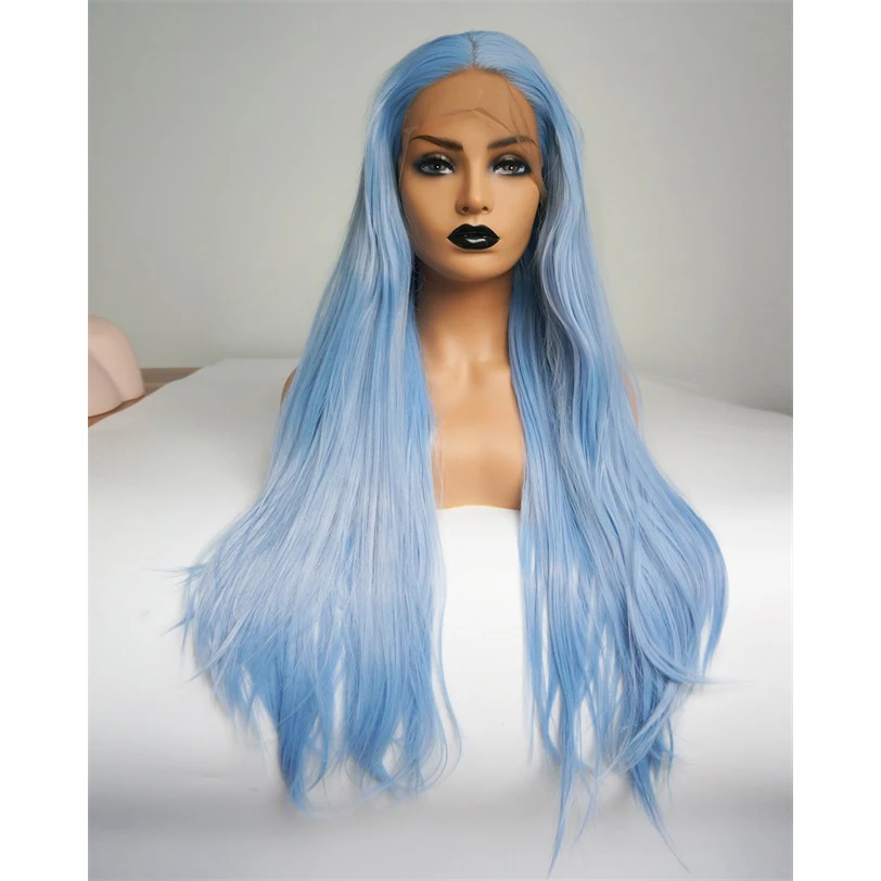 Cosplaysalon 24 дюйма длинные прямые Ombre Синий блондин зеленый розовый флуоресцентные