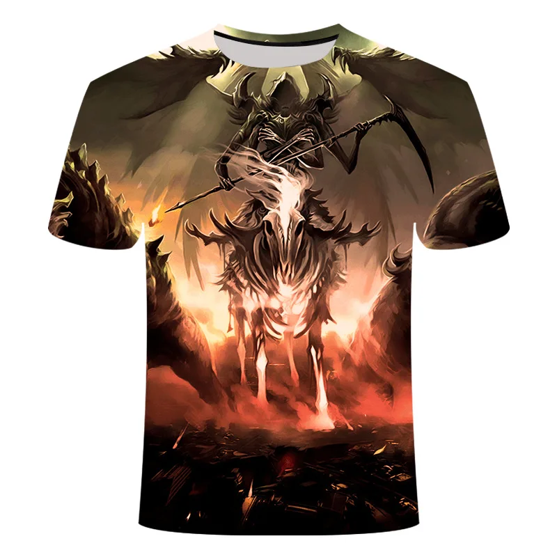 2020 New Design t shirt men/women heavy metal grim Reaper Skull 3D printed t-shirts casual Harajuku style tshirt streetwear tops