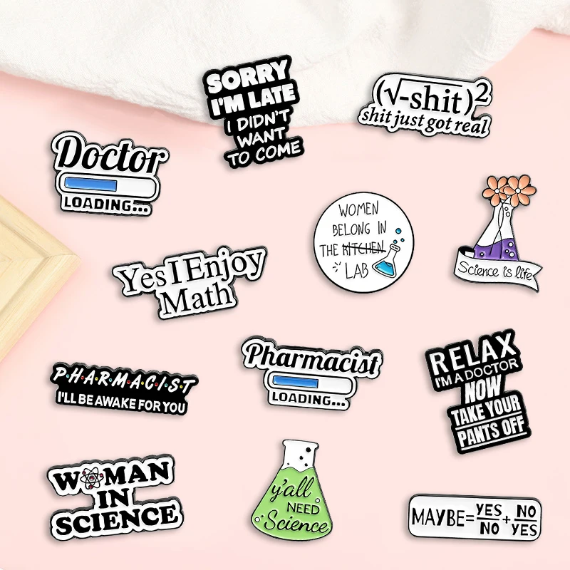 

Creative Trendy Cartoon Personalized Text Oil Drop Brooch Pin Denim Sweater Gift Men Women Fashion Jewelry Clothes Decoration