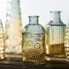 European Hipster Embossed Transparent Glass Vase Home Decoration Vases for Homes Flowers Wedding Decoratio 5