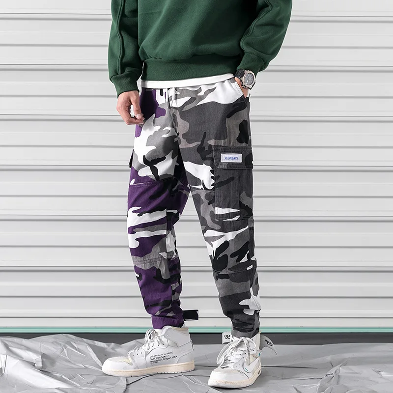 

2020 Spring Main Push Large Size Japanese-style Rolling Door Camouflage Mixed Colors Casual Harem Pants M-5x HK
