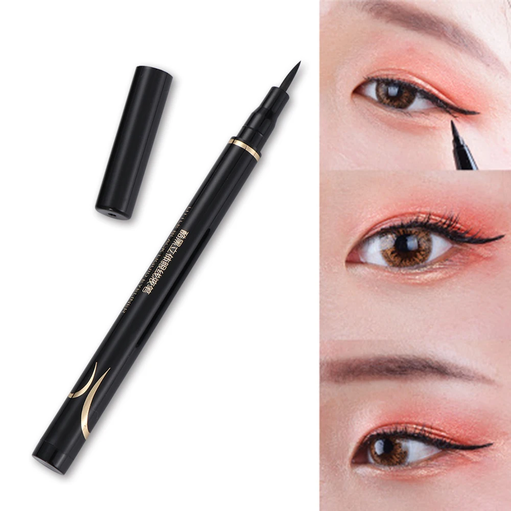 1Pc Useful Black Matte Fine Long Lasting Liquid Eyeliner Water Pen Waterproof Quick-drying EyeLiner Pen EyeMakeup Cosmetic Tool