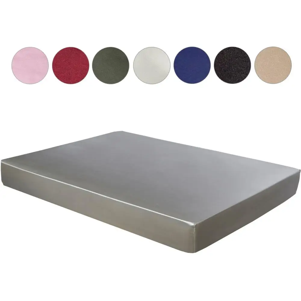 Simulated silk fitted sheet for twin bed luxury bed sheet Solid color summer cool feeling bed
