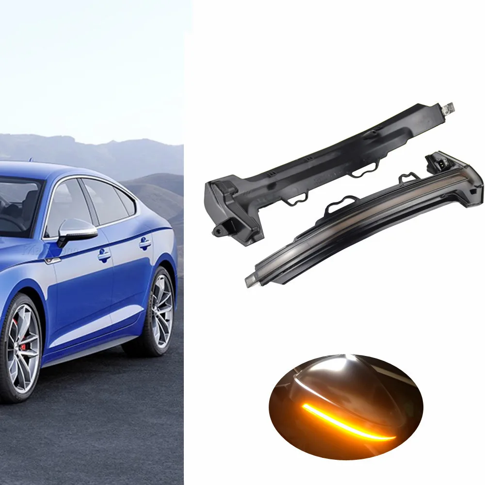 

For Audi A4 S4 RS4 B9 2016 2017 A5 S5 RS5 LED Dynamic Turn Signal Blinker Sequential Side Mirror Indicator Repeater Light Lamp
