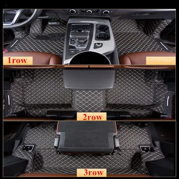 

High quality rugs! Special car floor mats for Audi Q7 7 seats 2019-2015 waterproof durable car carpets for Q7 2018,Free shipping