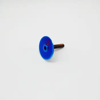

1pc Burning blue 1 1/8" Titanium Ti Headset Top Cap with Ti M6x30mm Bolt