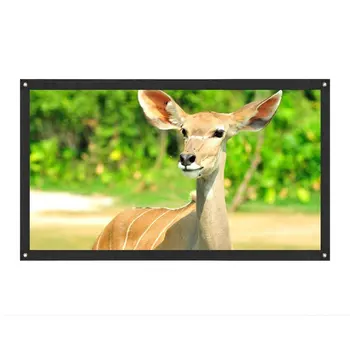 

Large 16:9 Foldable Design Home Projection Screen Film Theater Outdoor 60/72/84/100/120 inch Movie Video Screen for Projector
