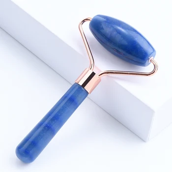 

Blue Aventurine Single Head Natural Stone Jade Roller Massage Facial Skin Removel Eye Puffy Slimming Legs and Hands Firming Face