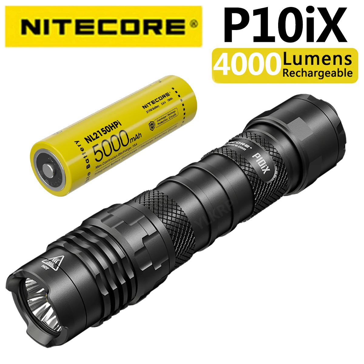 NITECORE P10IX 4000 Lumens Generation X Strong Light Tactical Flashlight, equipped with 5000 mAh battery
