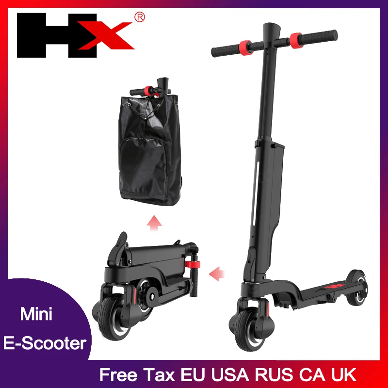  Folding HX X6 Electric Skateboard scooter Bicycle Foldable Kick Scooter 6A Escooter with Shock Abso