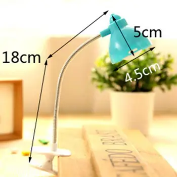 

Mini LED Book Light Clip Adjustable Bright Table Reading Lamp For Travel Study Eye Light With Batterie 1W