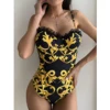 Lace Push Up Swimwear 2022 Sexy Women One Piece Swimsuit Female Print Thong Brazilian Monokini Bathing Suit Women ► Photo 1/6