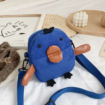 

Cute Duck Coin Purse Children Crossbody Bags Girls Corduroy Small Shoulder Bag Lovely Kindergarten Accessories Wallet Handbags