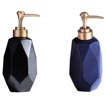 

Soap Dispenser Liquid Soap Pump Dish Soap Dispenser Ceramic Lotion Dispenser for Kitchen Bathroom Washroom Black