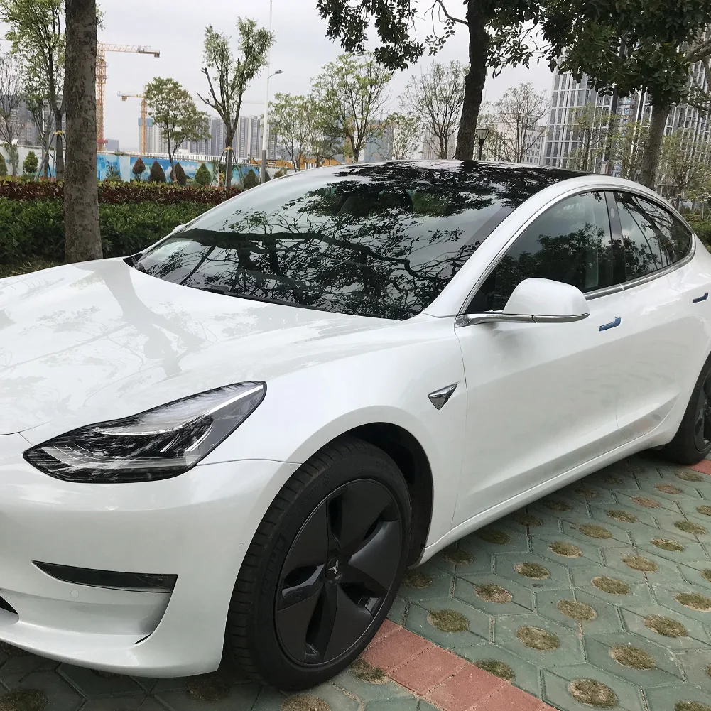 Автомобильная уплотнительная лента для переднего и заднего лобового стекла люка уплотнитель края протектор обшивка резиновая против царапин полоса для Tesla модель 3