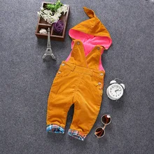 xiao yi ming детская одежда для мужчин и женщин; детские вельветовые брюки на подтяжках; сезон осень-зима; брюки в Корейском стиле