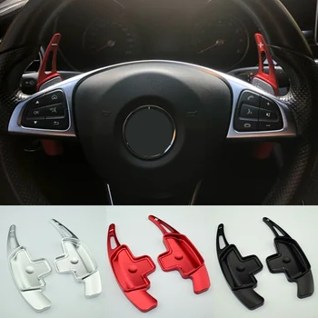 

For Mercedes Benz A B M Class W176 W246 GLK SLK CLA GLA Car Steering Wheel Paddle Shift Extension Shifters DSG Sticker styling