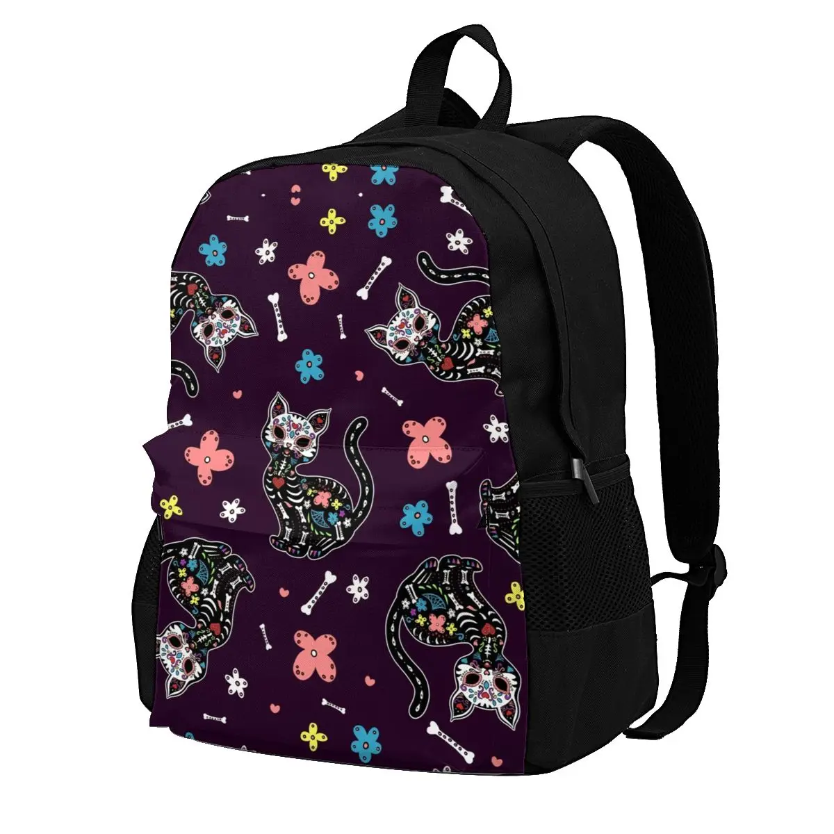 

Большой рюкзак с принтом «День мертвых кошек», из полиэстера