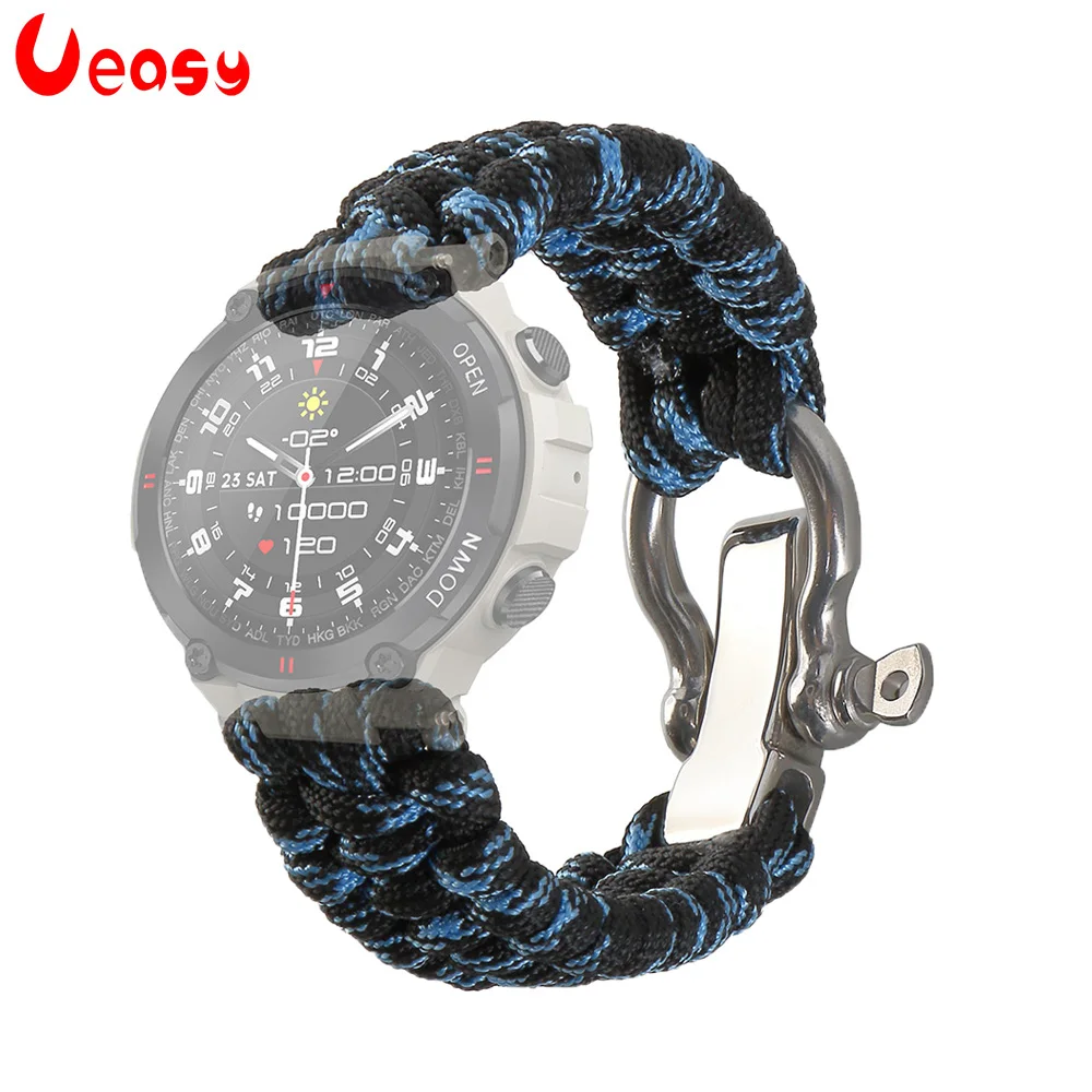 

20 22mm Tactical Paracord Parachute Rope Wristband For Survival Watch Outdoor Camping Equipment Adjustable Buckle Rope Bracelet