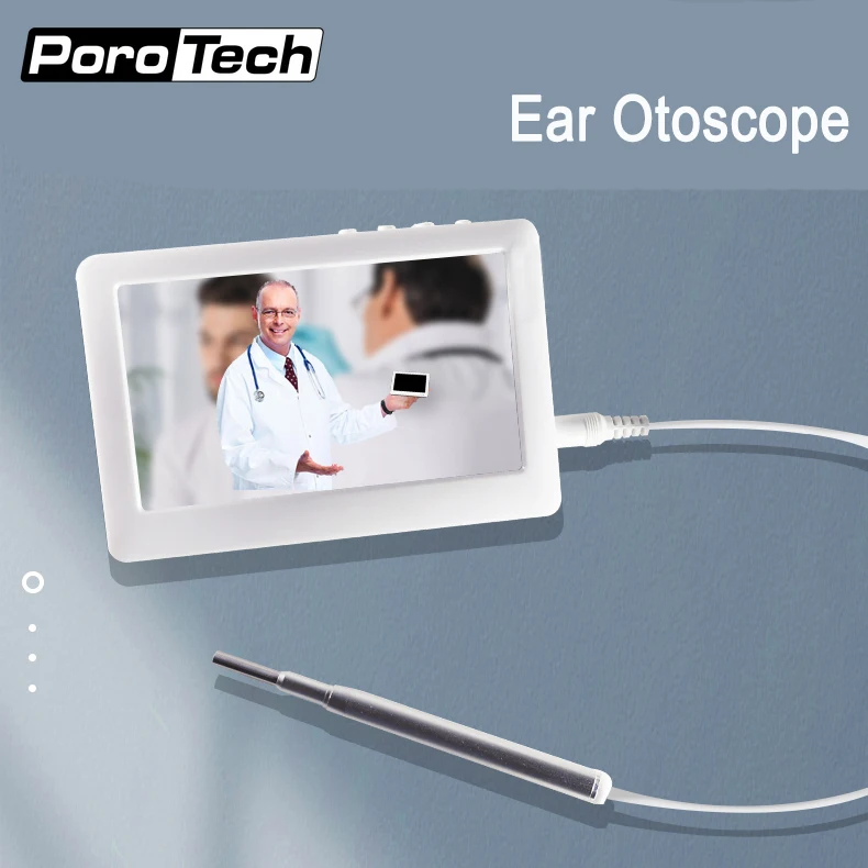 

Medical In Ear Cleaning Endoscope Spoon 3.9mm 4.3inch Monitor Mini Camera Ear Picker Ear Wax Removal Visual Mouth Nose Otoscope