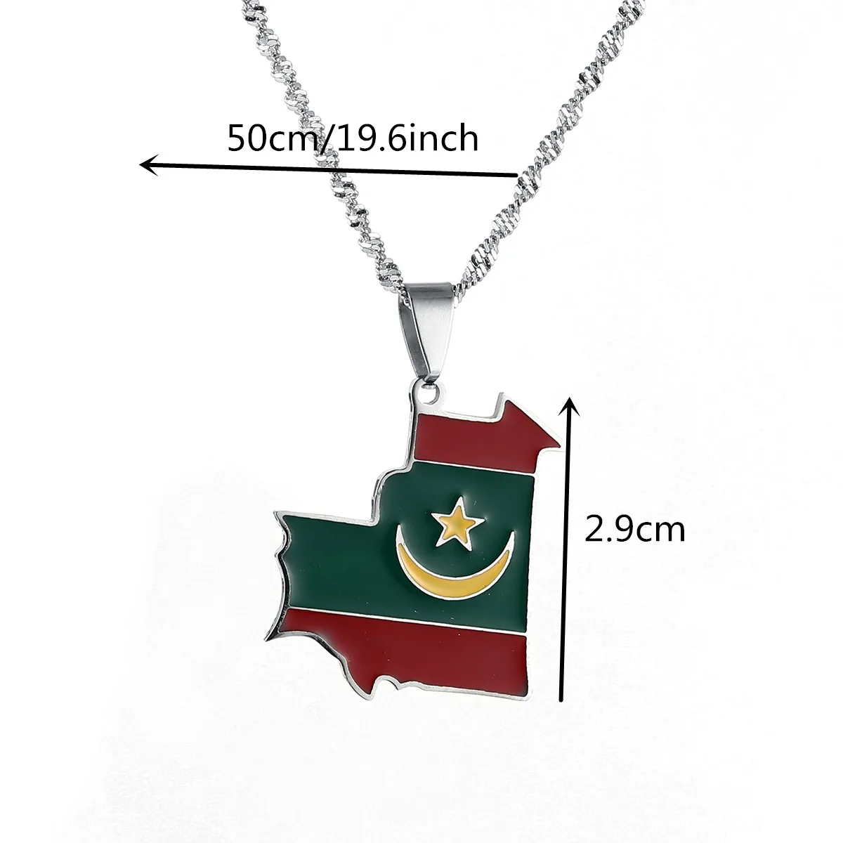 Mauritania Map Pendant Necklace for Women Mauritanian Jewelry Maps Gifts 2