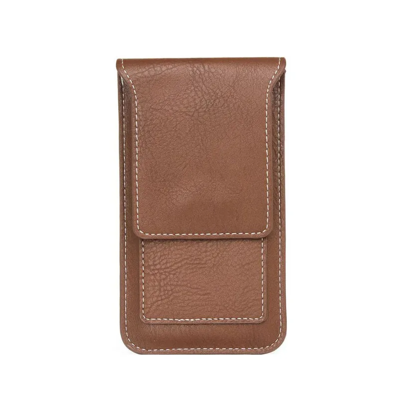 Leather Wallet Phone Bag with Belt Clip – Universal Waist Holster Pouch