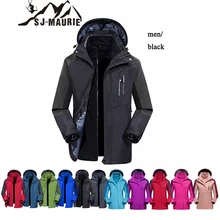 Мужская и Женская лыжная куртка, зимнее пальто для сноуборда, куртка+ подкладка, флисовая уличная походная куртка, водонепроницаемая ветрозащитная дышащая одежда