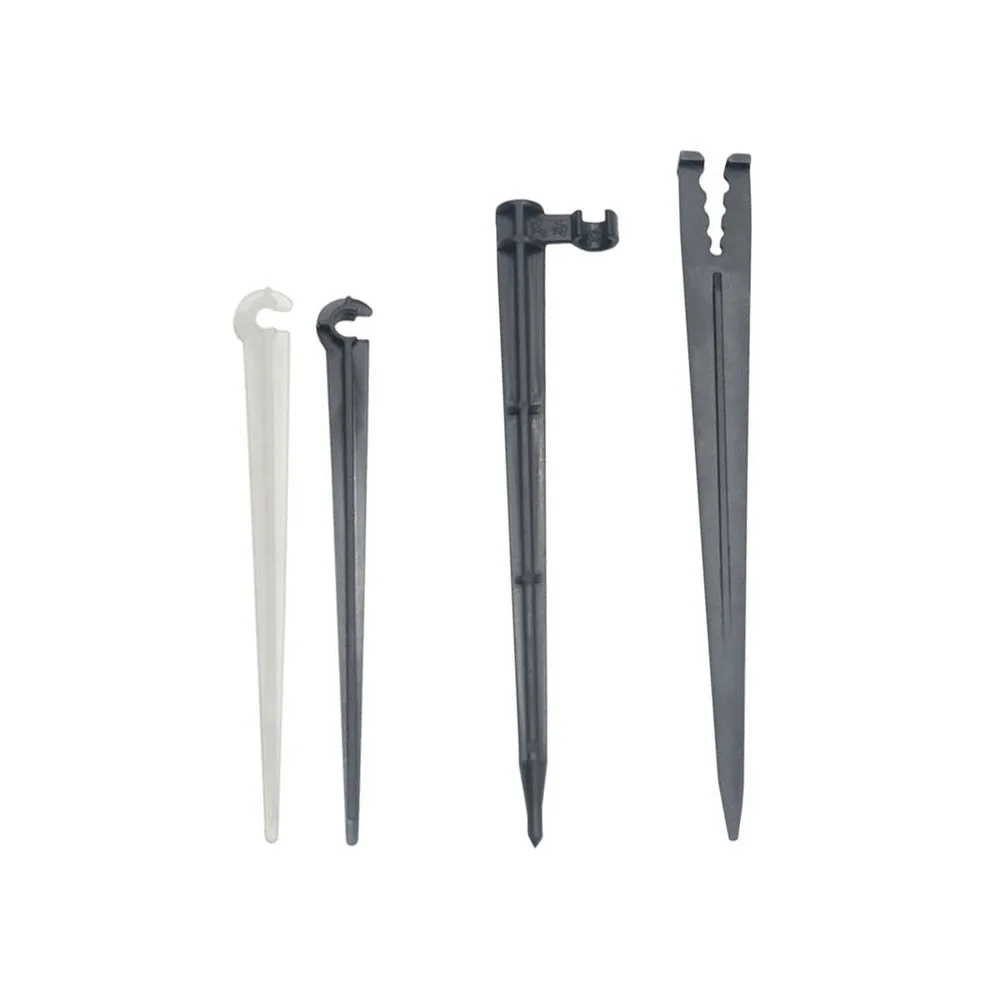 Garden Hose Holder 4/7 3/5 Bracket 1/8 1/4 Inch Drip Irrigation Hose "C" Shape Fixed Stems Water Pipe Adapter 20 Pcs 6