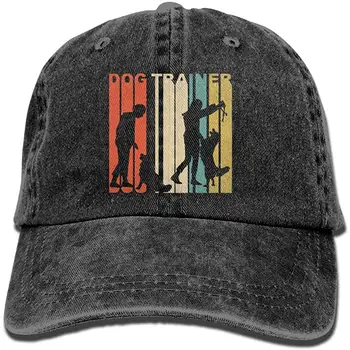 

1970's Style Dog Trainer Unisex Washed Denim Baseball Cap Dad Hat Adjustable Back Closure Trucker Hat