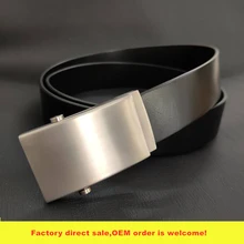 

Titanium 35 mm / 38 mm Buckle with 47 ½ " Leather Strap Black / Brown with three hole to small screw