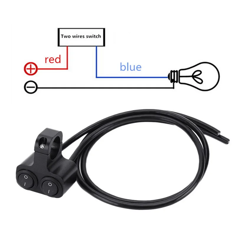 Universal Motorcycle Handlebar Flameout Switch Button 12V 7/8" 23mm(22mm) for Motorcycle Handlebar Dual Button Switch