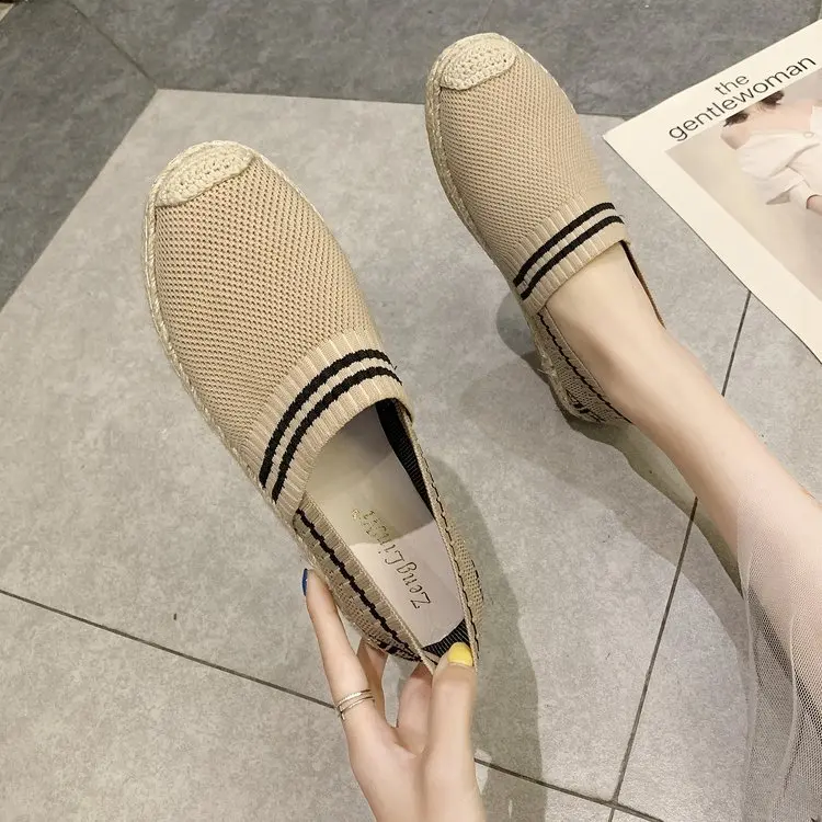 

2019 Summer New Style Casual Breathable Mesh Fisherman Shoes Women's Korean-style Versatile Flat Keel Thin Shoes Slip-on Loafers