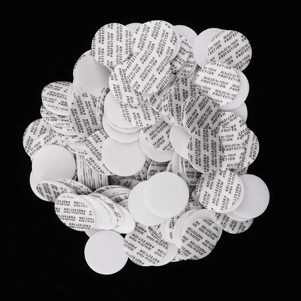 200 Pieces Lots Foam Tamper Seals 25mm Pressure Sensitive Caps Liners For Bottle Jars, Tamper Proof, Sealed for your Protection