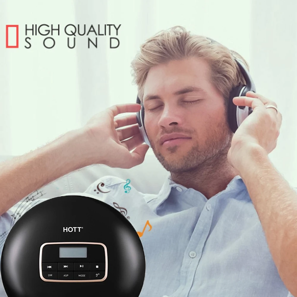 Портативный CD-плеер, персональный проигрыватель компакт-дисков, cd Walkman, поддержка аккумуляторов 2AA, Наслаждайтесь музыкой и аудиокнигой