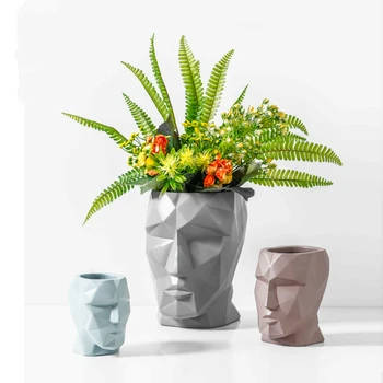 

Nordic Ins Modern Creative Face Vase Ceramic Crafts Home Decoration Accessories