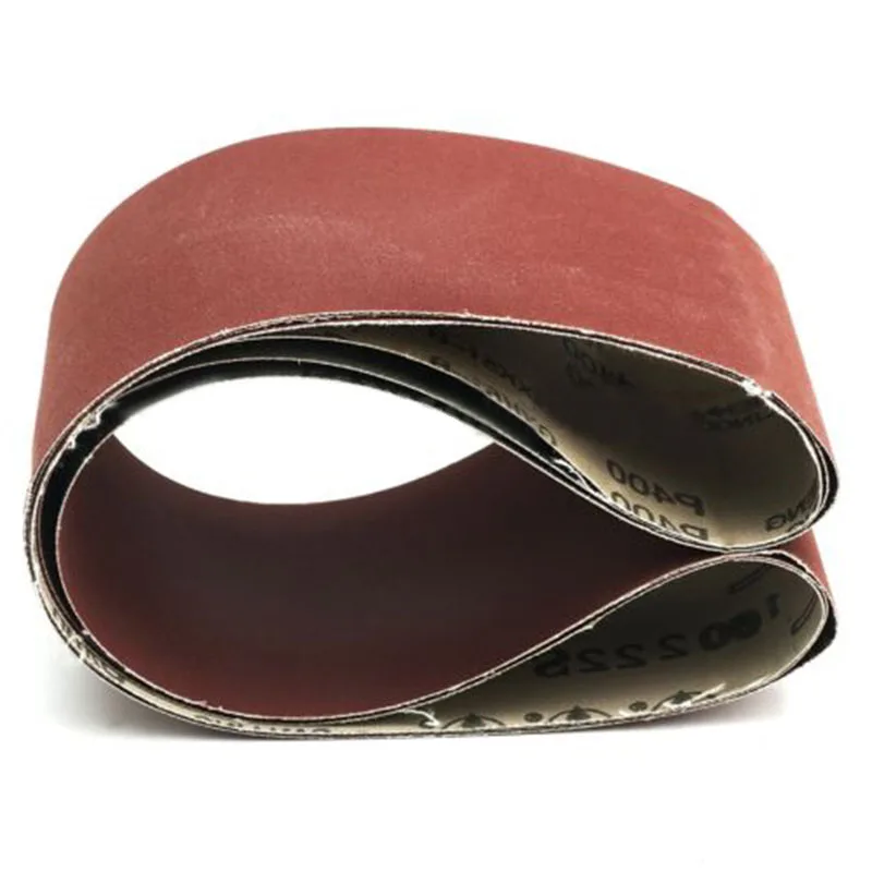 papier abrasif 3Pcs 4''x 36'' Sanding Belts 240/320/400 Grit Grinding Polishing Aluminum Oxide ambout ponceuse ongle