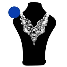 Вышивка шеи воротник diy поддельные съемные воротники водорастворимые Женская бутоньерка трехмерные кружевные аксессуары