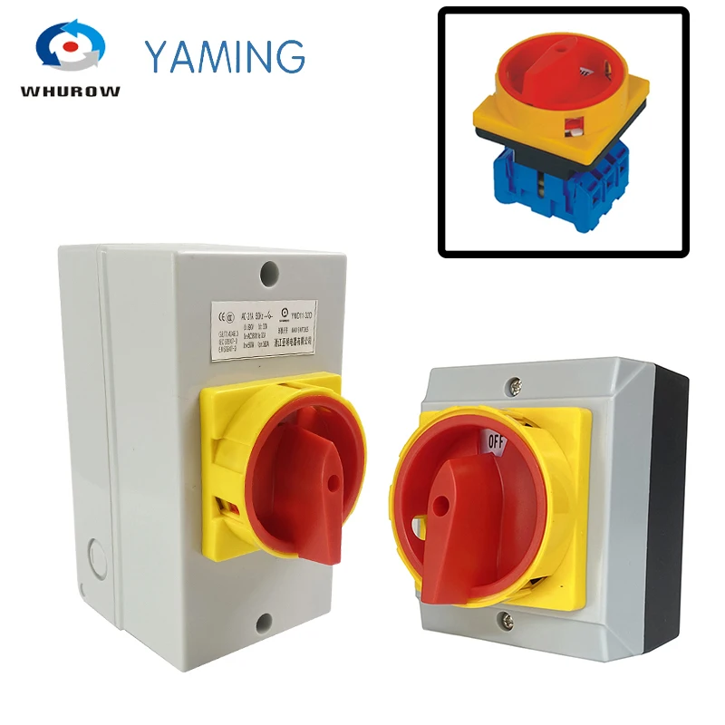 

YMD11 Series Isolator Switch OFF-ON 25A 32A 3/4P Rotary Changeover Cam Main Interruptor Disconnect Safty Control Circuit LW30