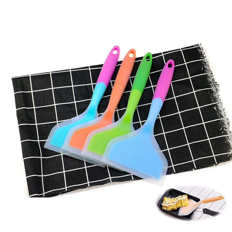 

Silicone Spatula Wide Mouth Pizza Shovel Steak Nonstick Pan Silicone Shovel for Turning Meat Pancakes Omelette and Tamagoyaki