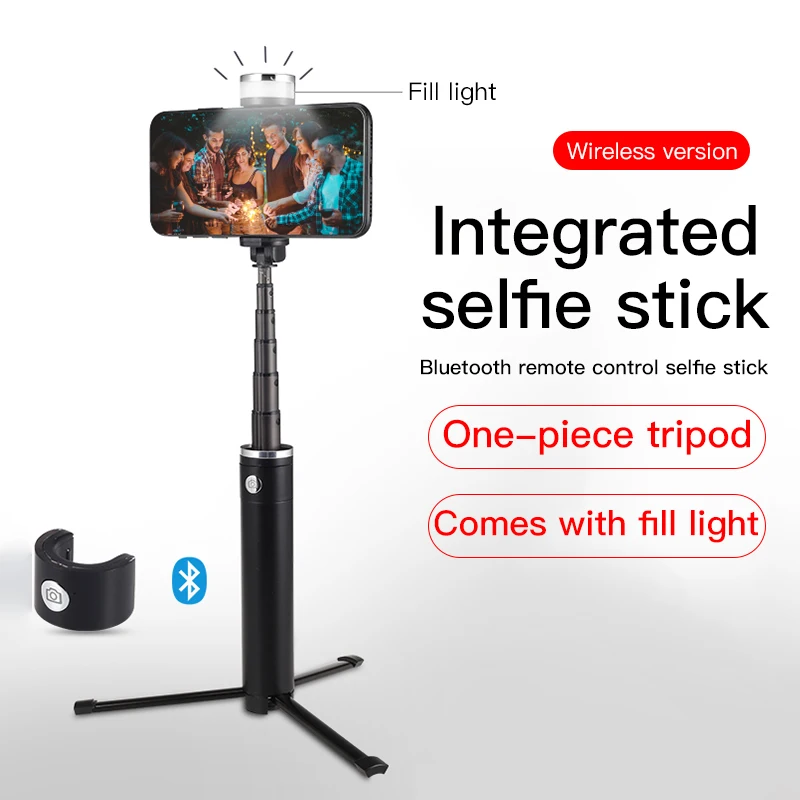 Новинка 2020 штатив для селфи Bluetooth светодиодный светильник кой|Селфи-моноподы| |