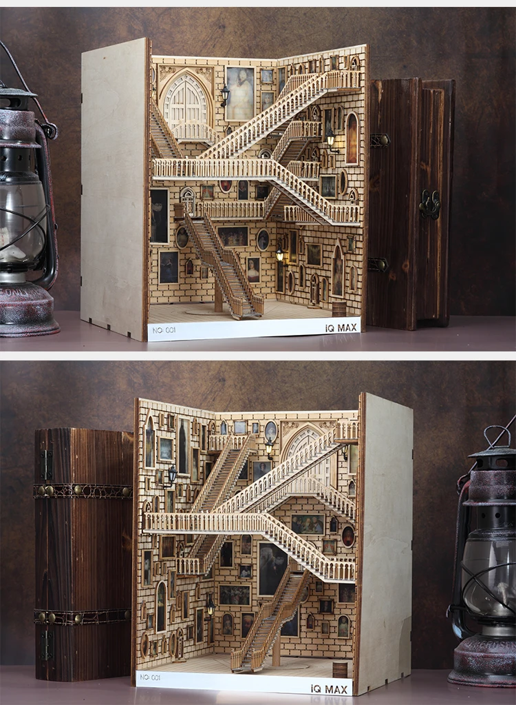 Spiral Stairs 3D Miniature Book Nook (Spiral Staircase)