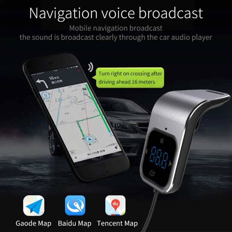 Car LED Digital Display player BC39 Wireless In-Car Bluetooth Dual USB Charger U90C