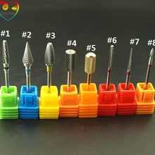 EasyNail 8 типов твердосплавные сверла для ногтей, сверла, металлические сверла, кутикулы для маникюра, электрические аксессуары для сверления ногтей, 2,35 мм