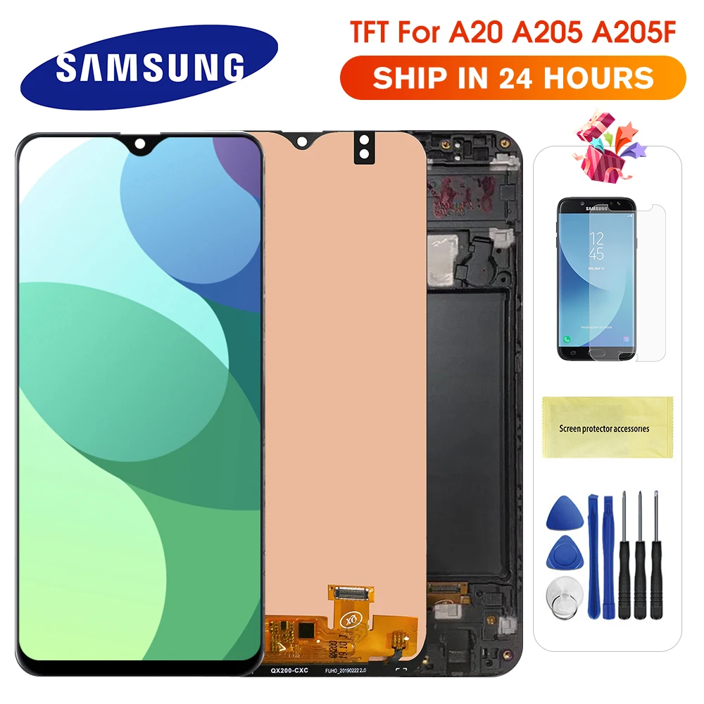 For Samsung Galaxy A20 A205 SM A205F LCD Display Touch Screen Digitizer Replacement for Samsung A20 A205 A205F display screen|Mobile Phone LCD Screens|   - AliExpress