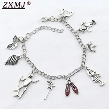 ZXMJ волшебник унции Браслет красная обувь звезда зонтик животное лев пугало сказочное время браслеты ювелирные изделия подарок
