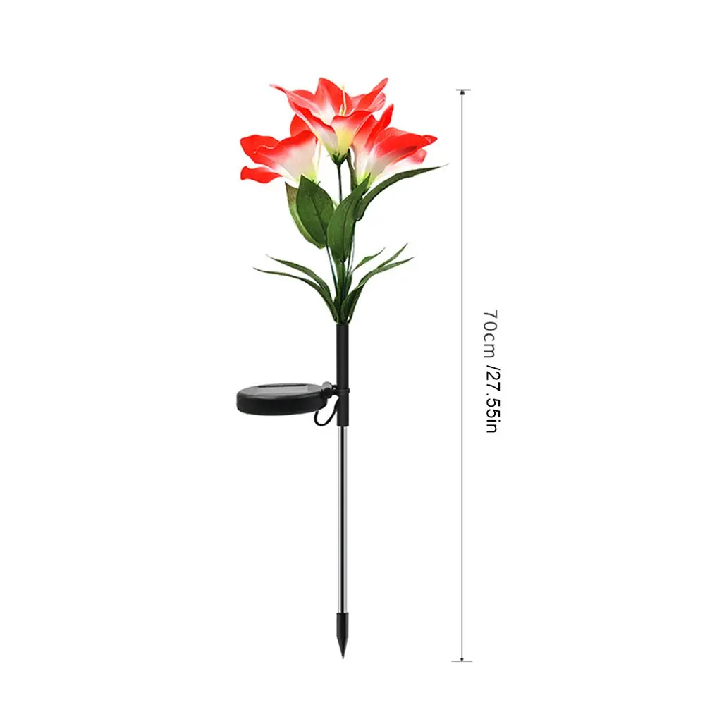 Solar Gentleman Orchid Light Led Color Light Gradient Decorative Lawn Ground Insertion Garden Lantern Fiber Optic Light